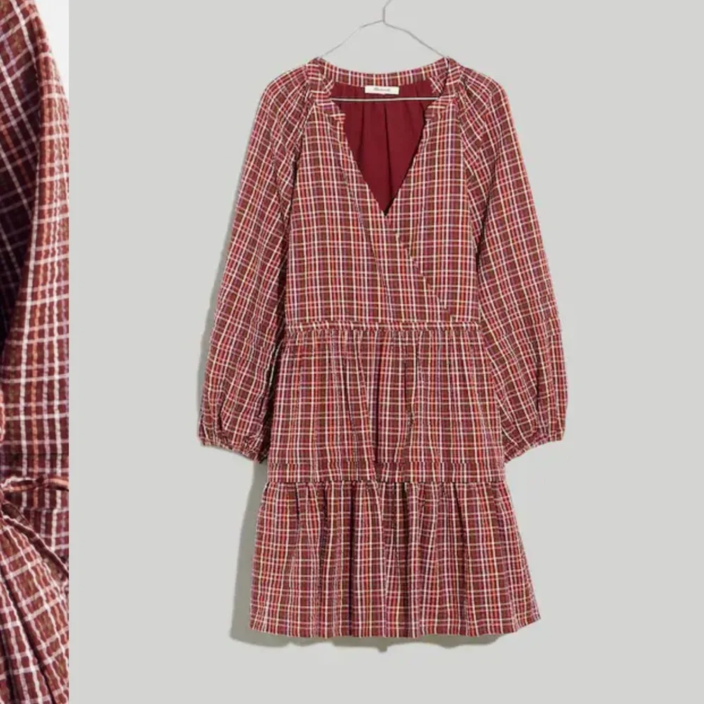 Madewell Seersucker Wrap Mini Dress NWT size XL - Picture 5 of 9
